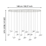 Paratebueno 1 17 Light Linear Pendant Light - Chrome