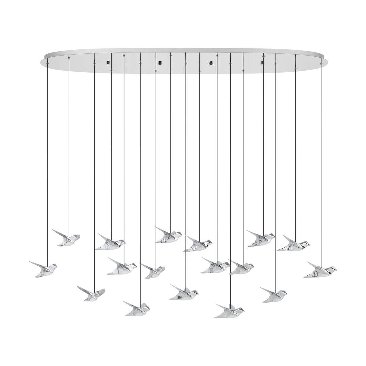 Paratebueno 1 17 Light Linear Pendant Light - Chrome