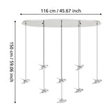 Paratebueno 1 8 Light Linear Pendant Light - Chrome