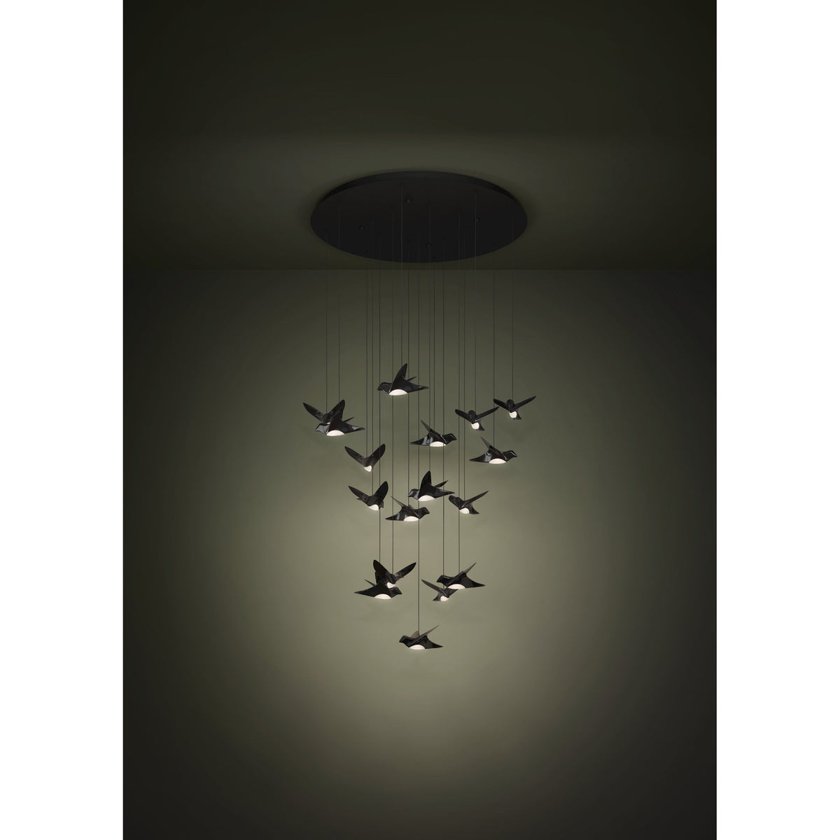 Paratebueno 17 Light Pendant - Black