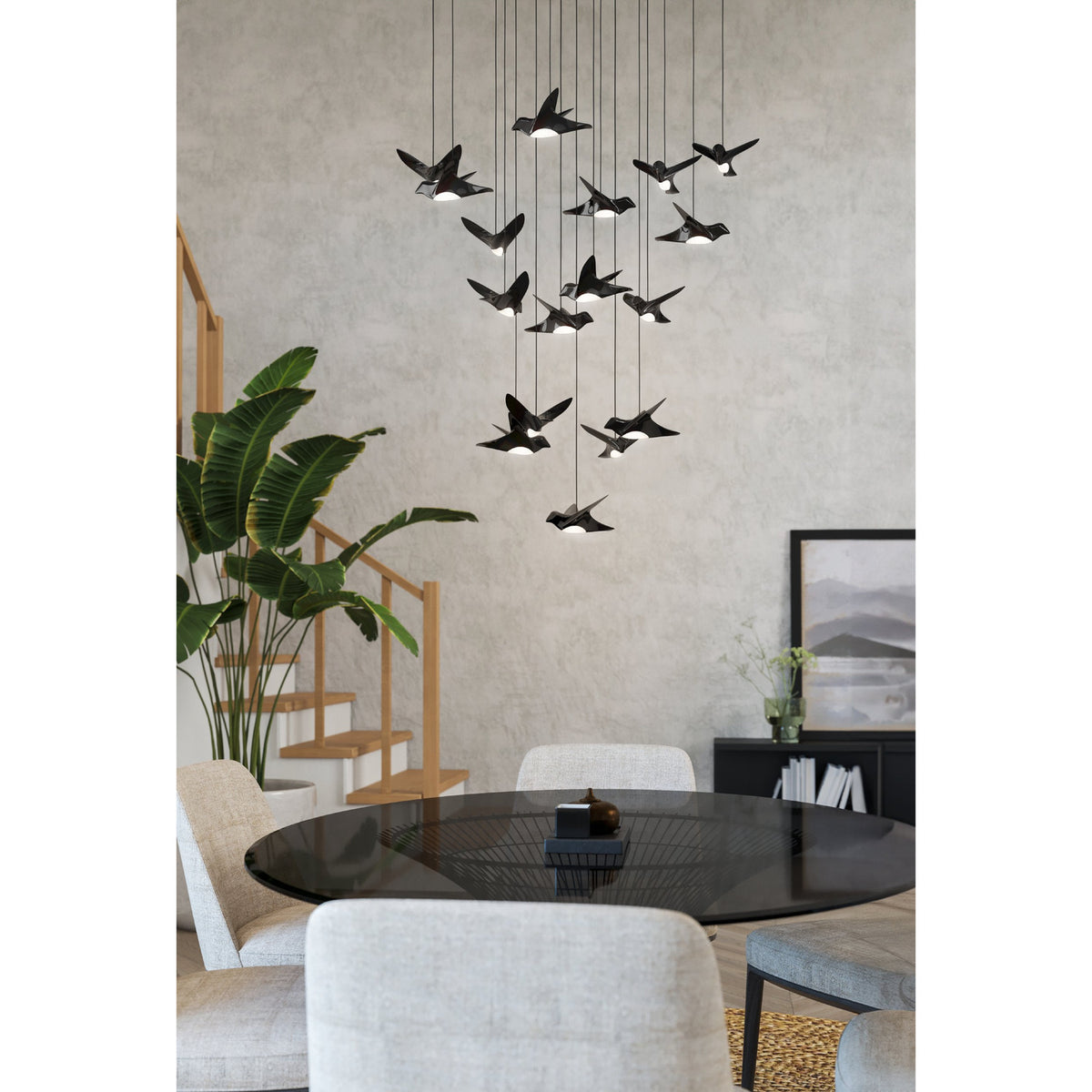 Paratebueno 17 Light Pendant - Black