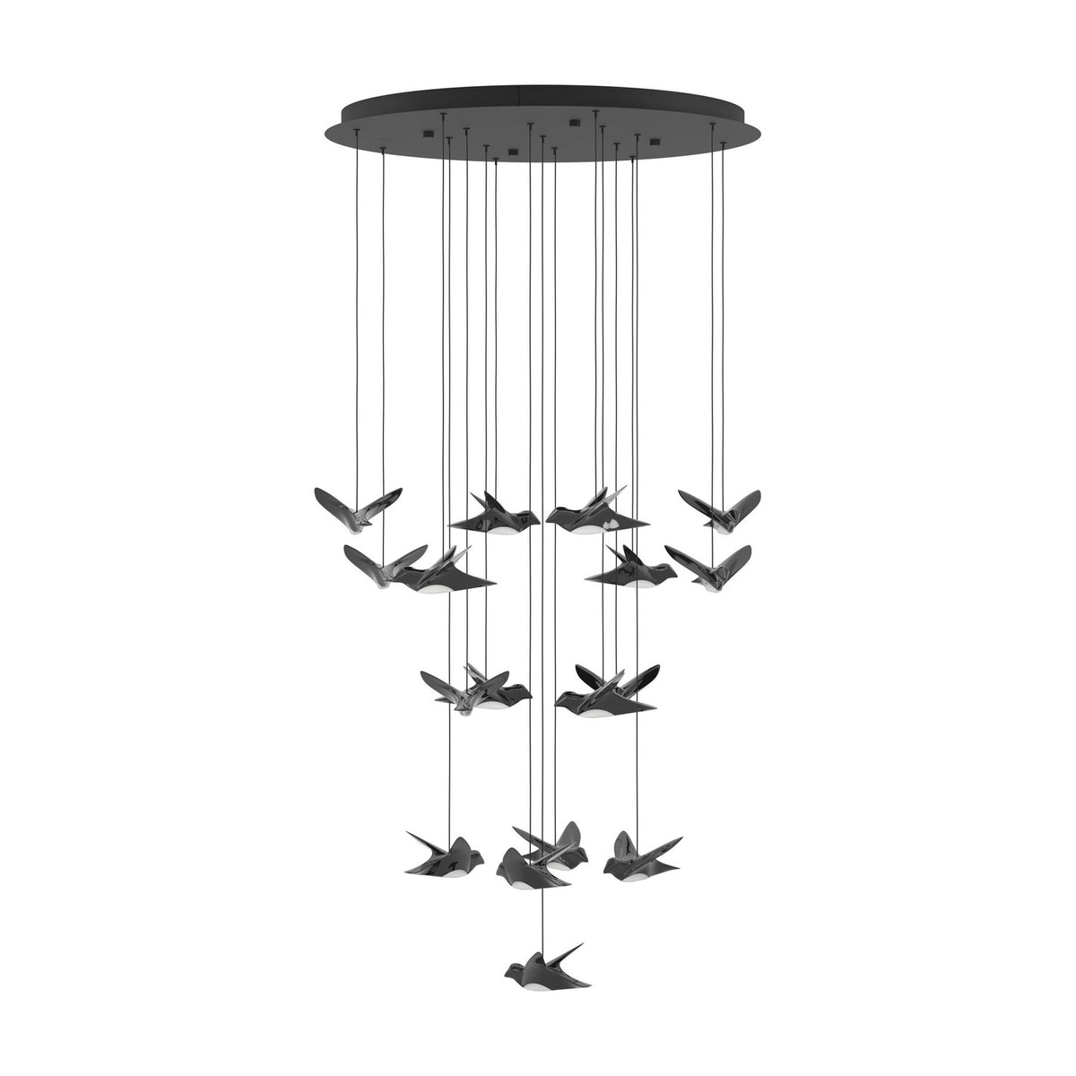 Paratebueno 17 Light Pendant - Black