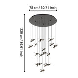 Paratebueno 17 Light Pendant - Black