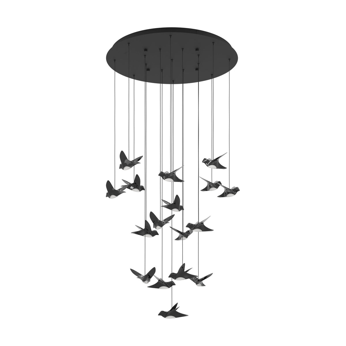 Paratebueno 17 Light Pendant - Black