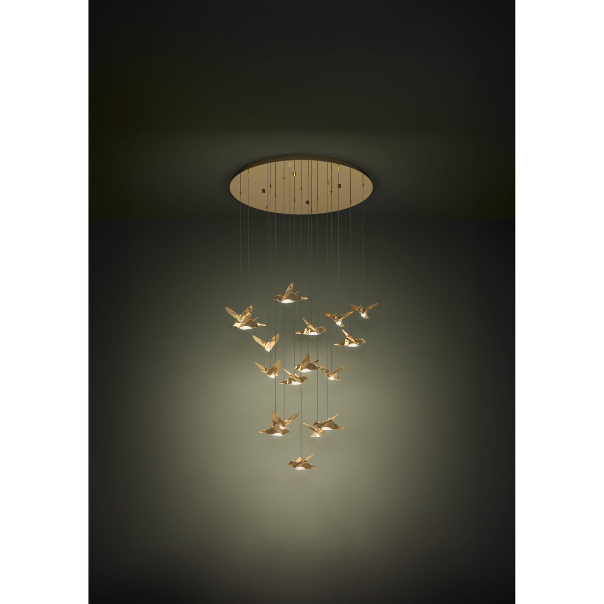 Paratebueno 2 17 Light Pendant - Brass