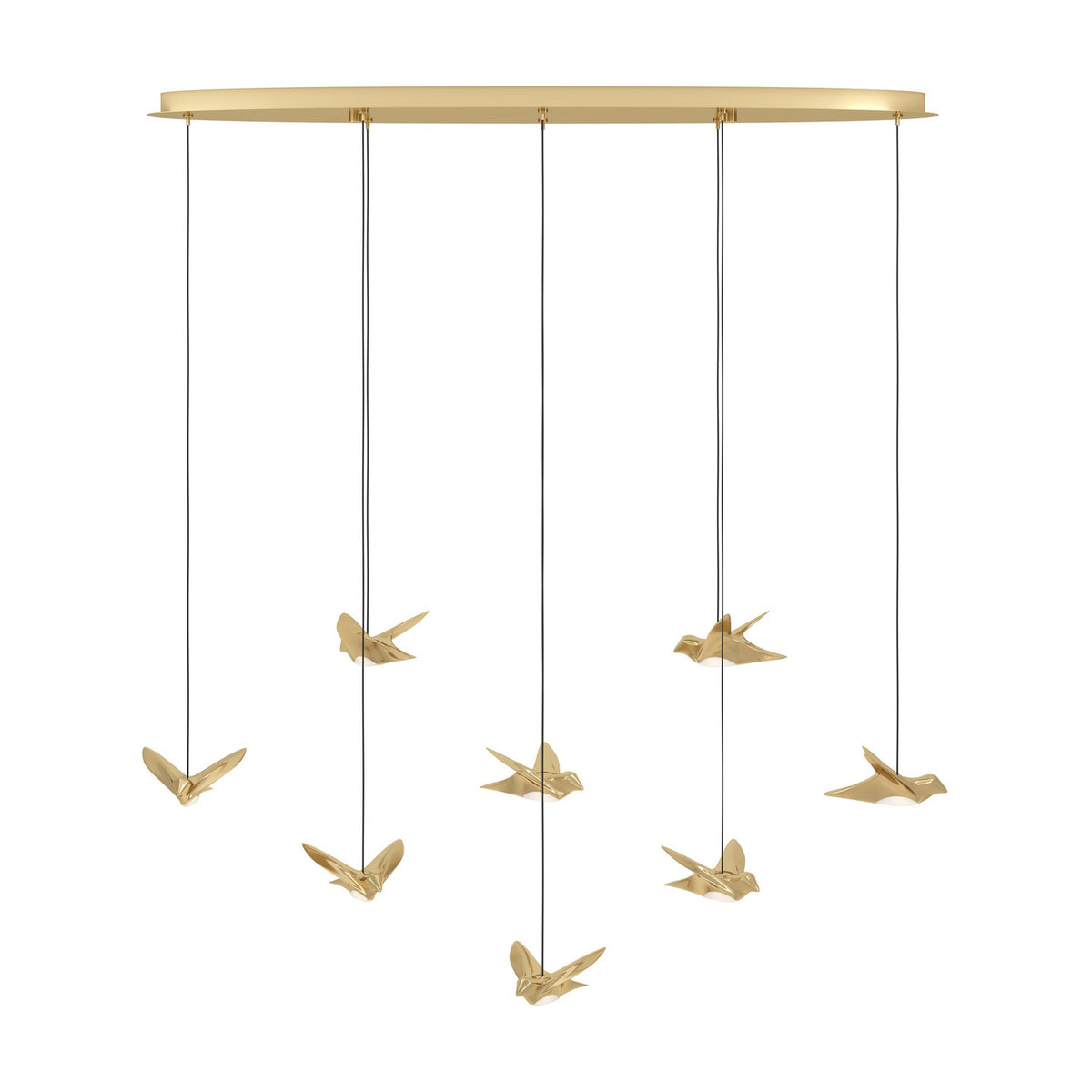 Paratebueno 2 8 Light Linear Pendant Light - Brass