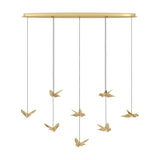 Paratebueno 2 8 Light Linear Pendant Light - Brass
