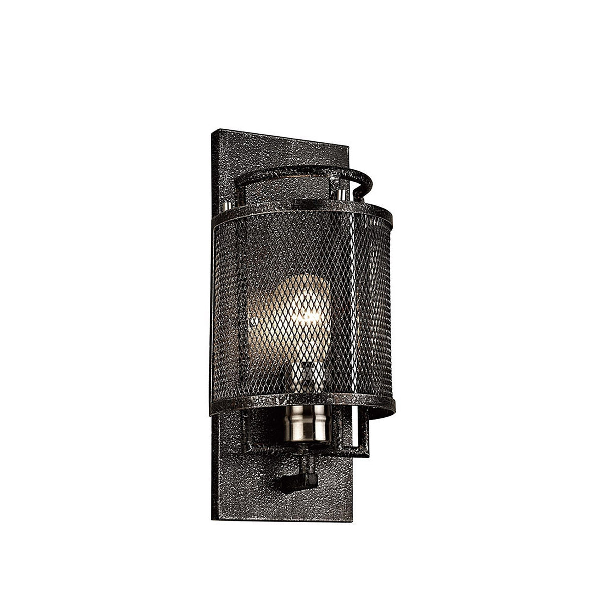 Parker 1 Light Wall Light - Zinc & Brushed Nickel