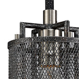 Parker 1 Light Pendant Light - Weathered Zinc & Brushed Nickel