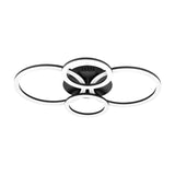 Parrapos Smart LED Flush Ceiling Light 61.4 x 45cm - Black