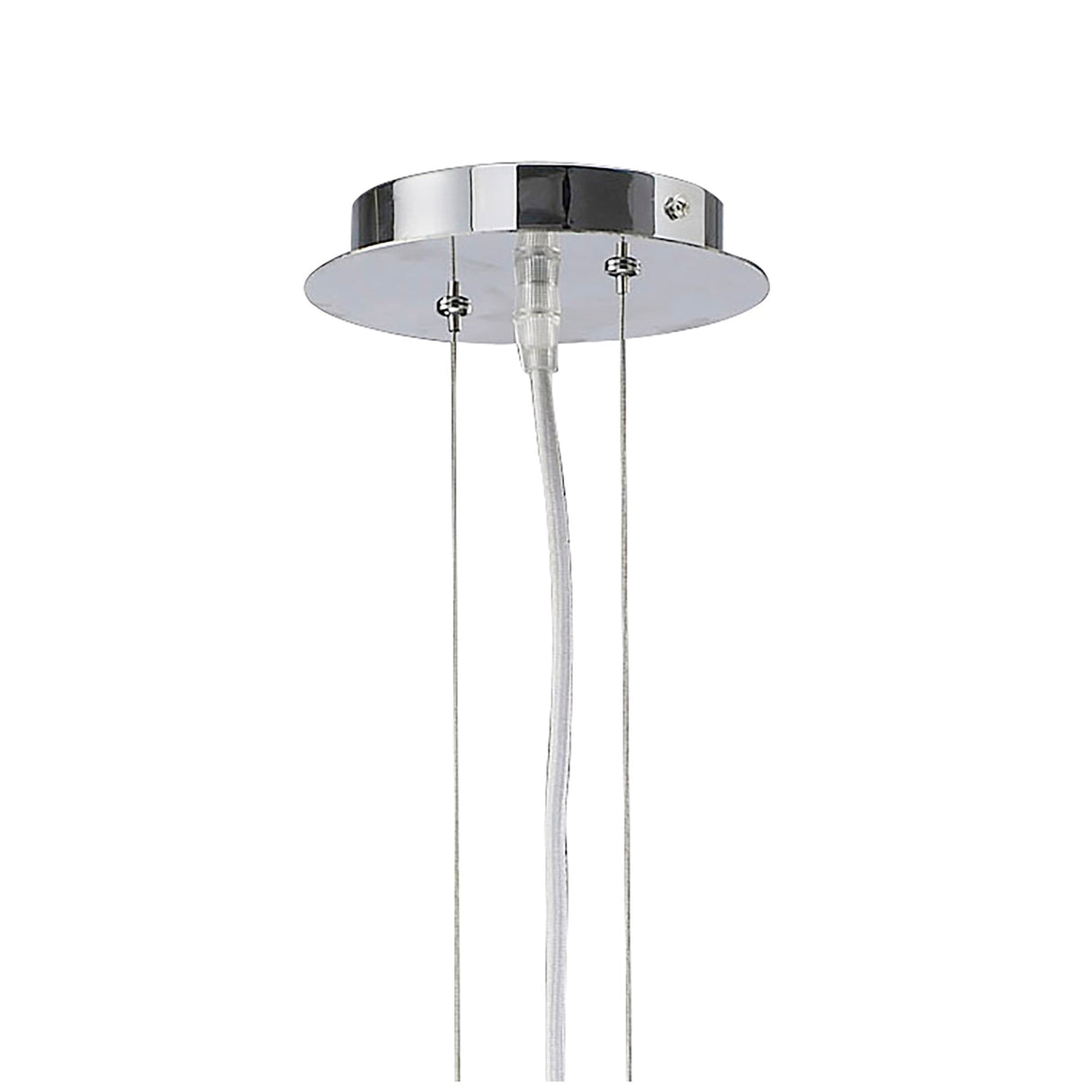 Pasion 4 Light Pendant Light – Gloss White & Polished Chrome