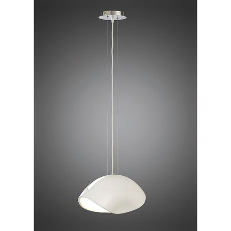 Pasion 3 Light Pendant Light – Gloss White & Polished Chrome