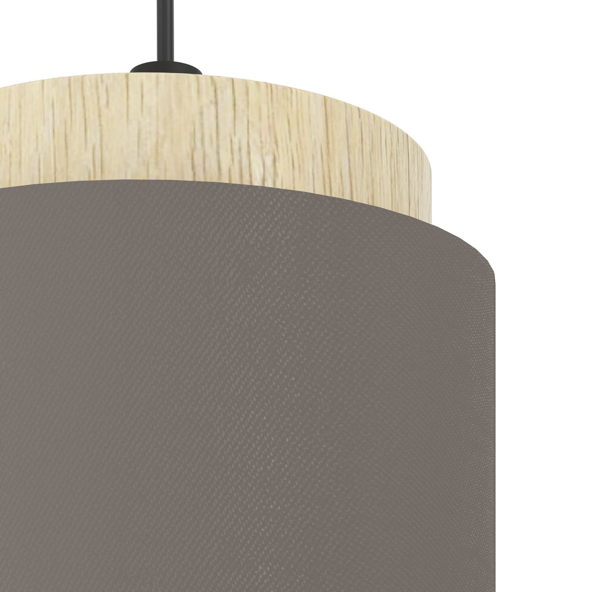 Pavessa Fabric Pendant Light - Black & Brown