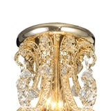 Pearl 9 Light Crystal Semi-Flush Ceiling Light - French Gold