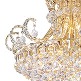 Pearl 12 Light Crystal Semi-Flush Ceiling Light - French Gold