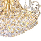 Pearl 12 Light Crystal Semi-Flush Ceiling Light - French Gold
