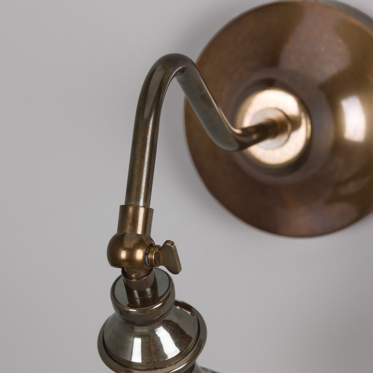 Pelmora Brass Swan Neck Wall Spotlight