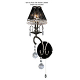 Pescara 1 Light Crystal Wall Light - Black Chrome