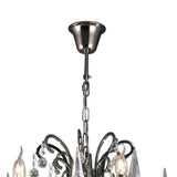 Pescara 85cm Round 9 Light Crystal Chandelier - Black Chrome
