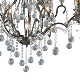 Pescara 85cm Round 9 Light Crystal Chandelier - Black Chrome