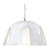 Phantom 50cm Glass Pendant Light 1 Light - White & Chrome