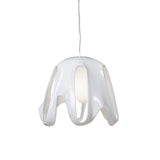 Phantom 50cm Glass Pendant Light 1 Light - White & Chrome
