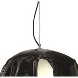 Phantom 50cm Glass Pendant Light 1 Light - Black & Chrome