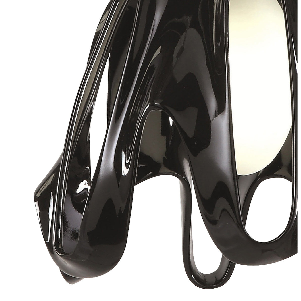 Phantom 50cm Glass Pendant Light 1 Light - Black & Chrome