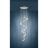 Pianopoli 1 Clear Glass 40 Light Pendant - Chrome