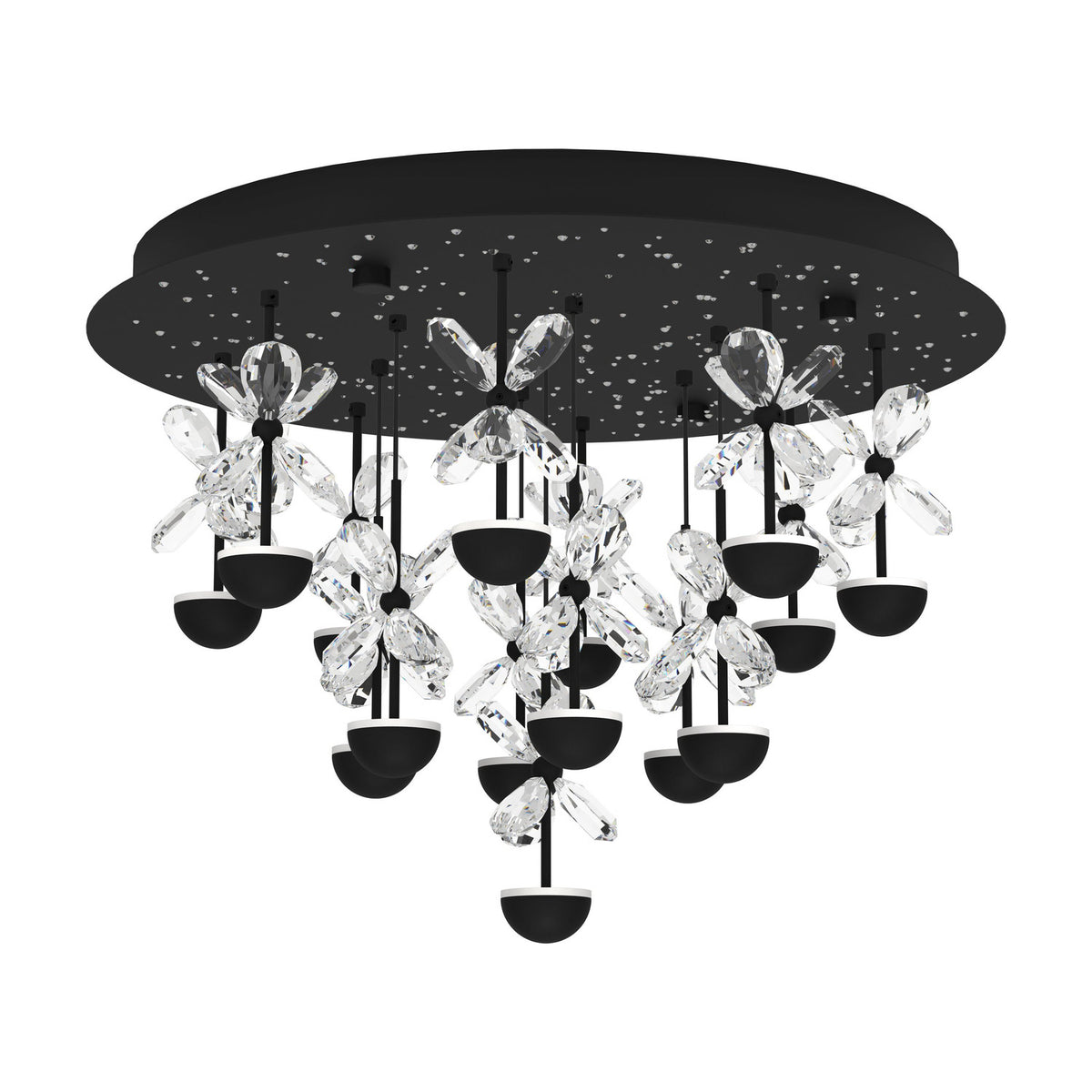 Pianopoli 2 15 Light Ceiling Light - Black
