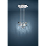 Pianopoli Clear Glass Pendant Light 50cm - Chrome