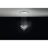 Pianopoli Clear Glass Pendant Light 50cm - Chrome