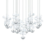 Pianopoli Clear Glass Pendant Light 50cm - Chrome