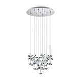 Pianopoli Clear Glass Pendant Light 50cm - Chrome