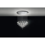 Pianopoli Clear Glass Pendant Light 78cm - Chrome