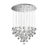 Pianopoli Clear Glass Pendant Light 78cm - Chrome