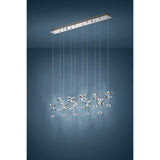 Pianopoli Clear Glass Pendant Light 87cm - Chrome