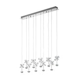 Pianopoli Clear Glass Pendant Light 87cm - Chrome