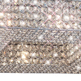 Piazza 8 Light Crystal Flush Ceiling Light - Polished Chrome