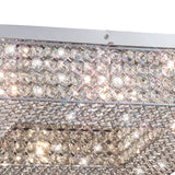 Piazza 8 Light Crystal Flush Ceiling Light - Polished Chrome