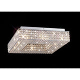 Piazza 8 Light Crystal Flush Ceiling Light - Polished Chrome