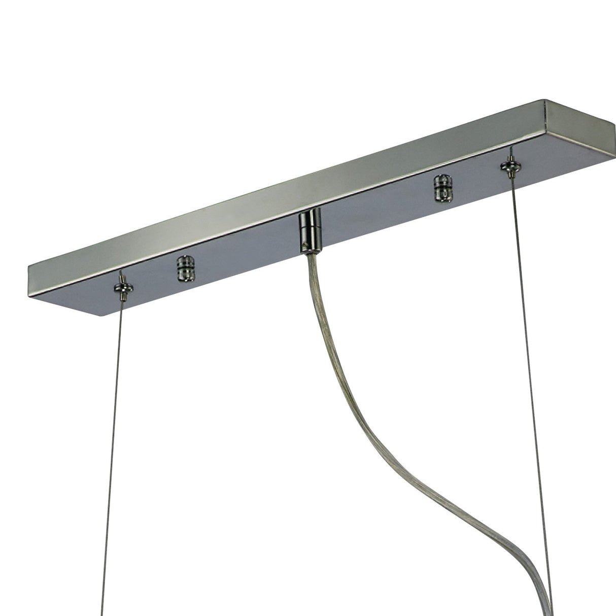 Piazza 6 Light Crystal Linear Suspension Light - Polished Chrome