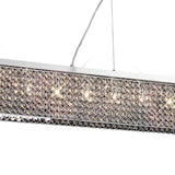 Piazza 9 Light Crystal Linear Suspension Light - Polished Chrome
