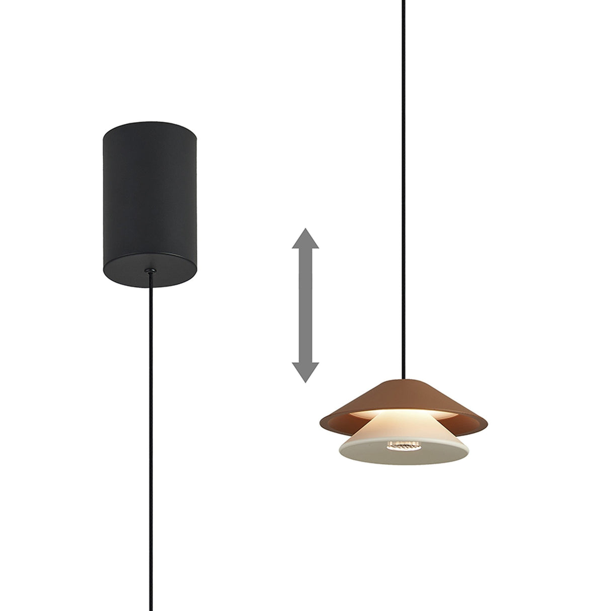 Piccola 13cmLED Pendant Light 5W 3000K - Brown