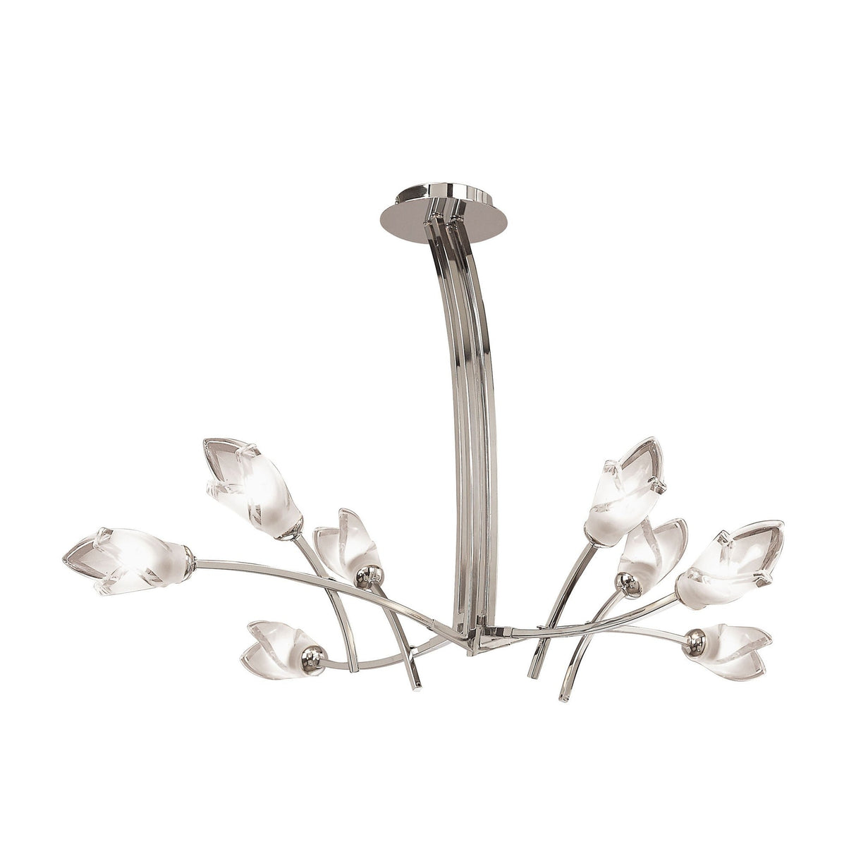 Pietra 4 Arm 8 Light Chandelier - Polished Chrome