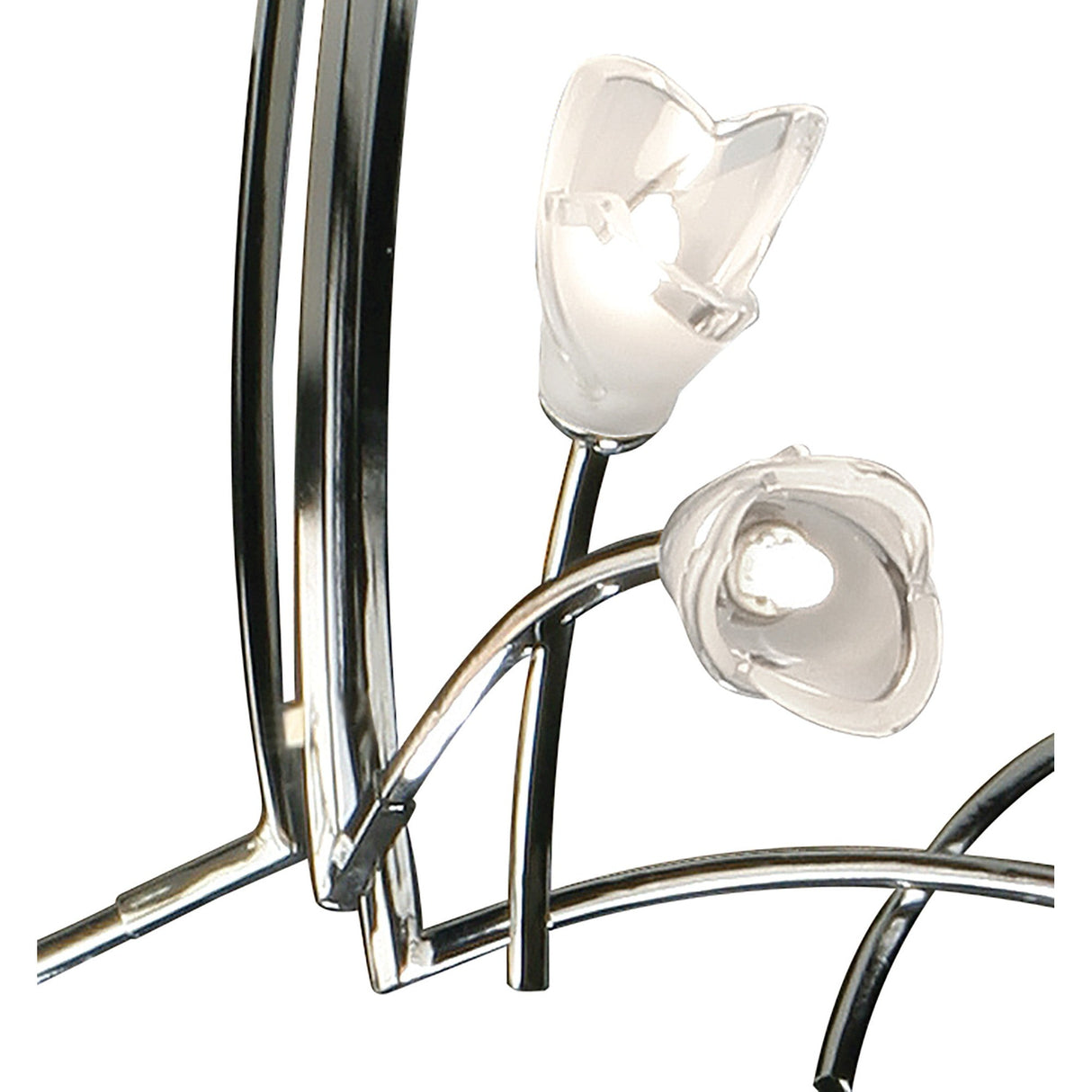 Pietra 70cm 3 Arm 6 Light Chandelier - Polished Chrome