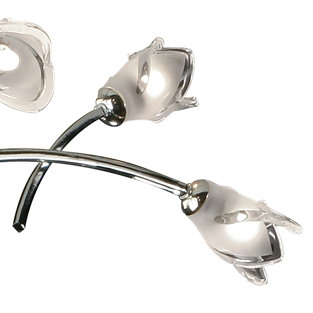 Pietra 70cm 3 Arm 6 Light Chandelier - Polished Chrome