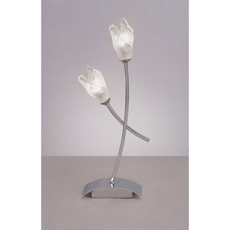 Pietra 2 Light Table Lamp - Polished Chrome