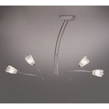 Pietra Linear 2 Arm 4 Light Chandelier - Polished Chrome