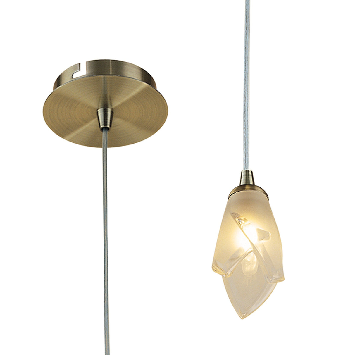 Pietra 10cm 1 Light Pendant Light - Antique Brass